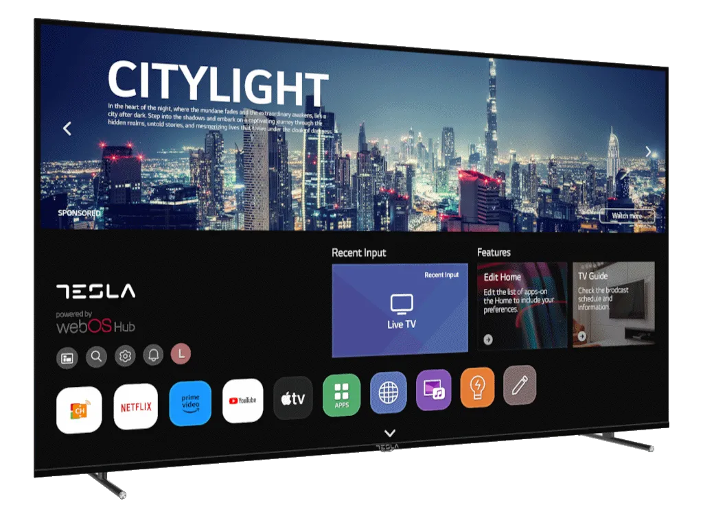 Tesla Televizor TESLA 75E645BUW/LED/75"/UHD/webOS/crna/frameless Slika 1