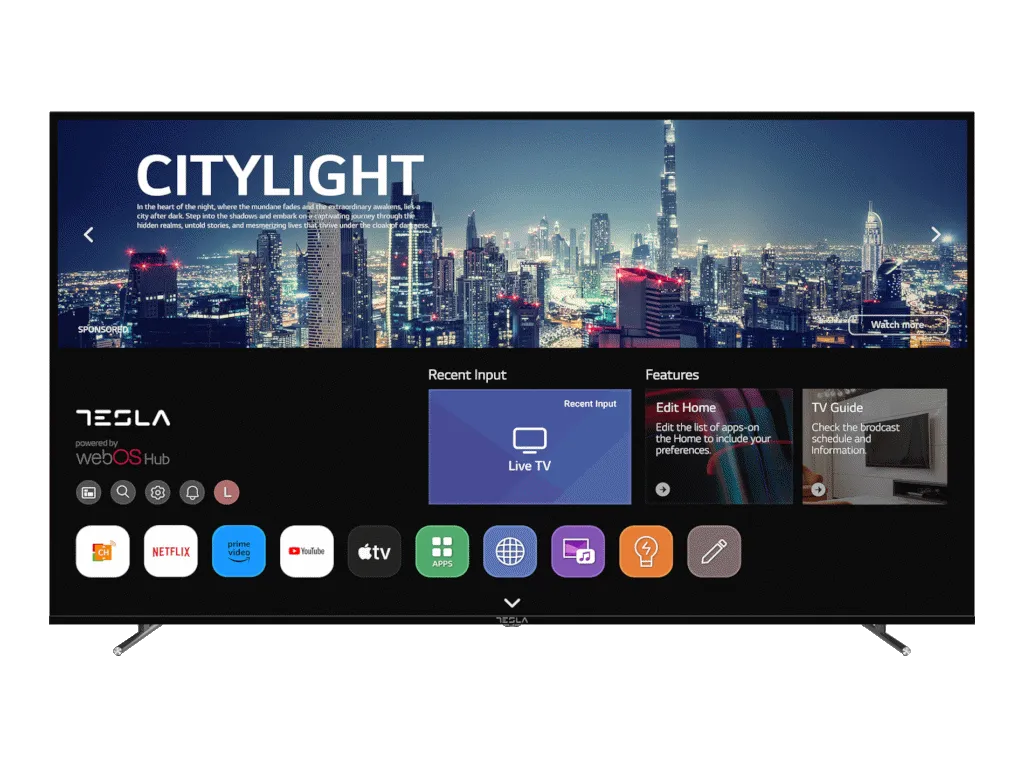 Tesla Televizor TESLA 75E645BUW/LED/75"/UHD/webOS/crna/frameless Slika 5