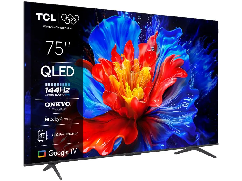 Televizor TCL 75P8K/QLED/75"/4K UHD/144Hz/Google TV/crna Slika 3
