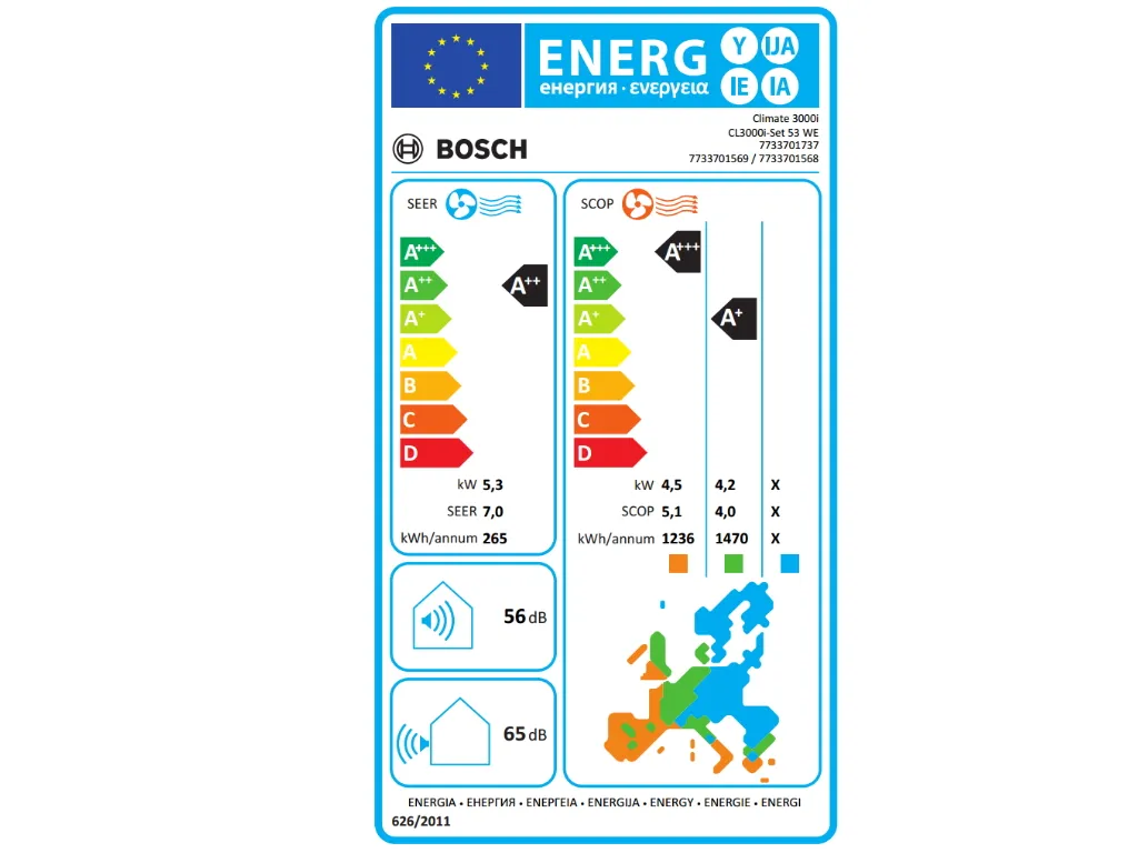 Bosch Klima BOSCH Climate 3000i BAC3i-1832IA/inverter/WiFi Ready/A++/A+/R32/18000BTU/bela Slika 4