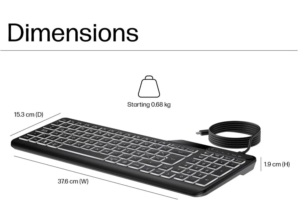 HP PSG Tastatura HP 400 backlight žicna/US/crna Slika 3