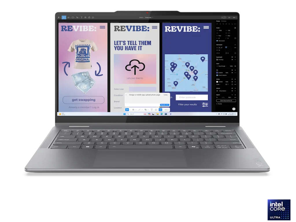 Lenovo Laptop LENOVO Yoga 7 2in1 14ILL10 DOS/14" 2.8K OLED/U7-256V/16GB/1TB/BKLT SRB/siva Slika 2