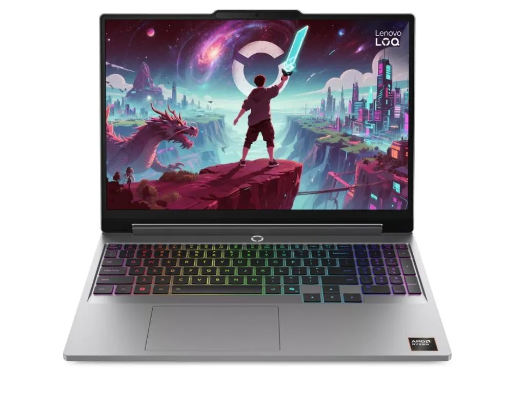 Laptop LENOVO LOQ 15AHP11 DOS/15.3" WUXGA/Ryzen 7-250/16GB/512GB/RTX5050/bklt srb/Siva Slika 1