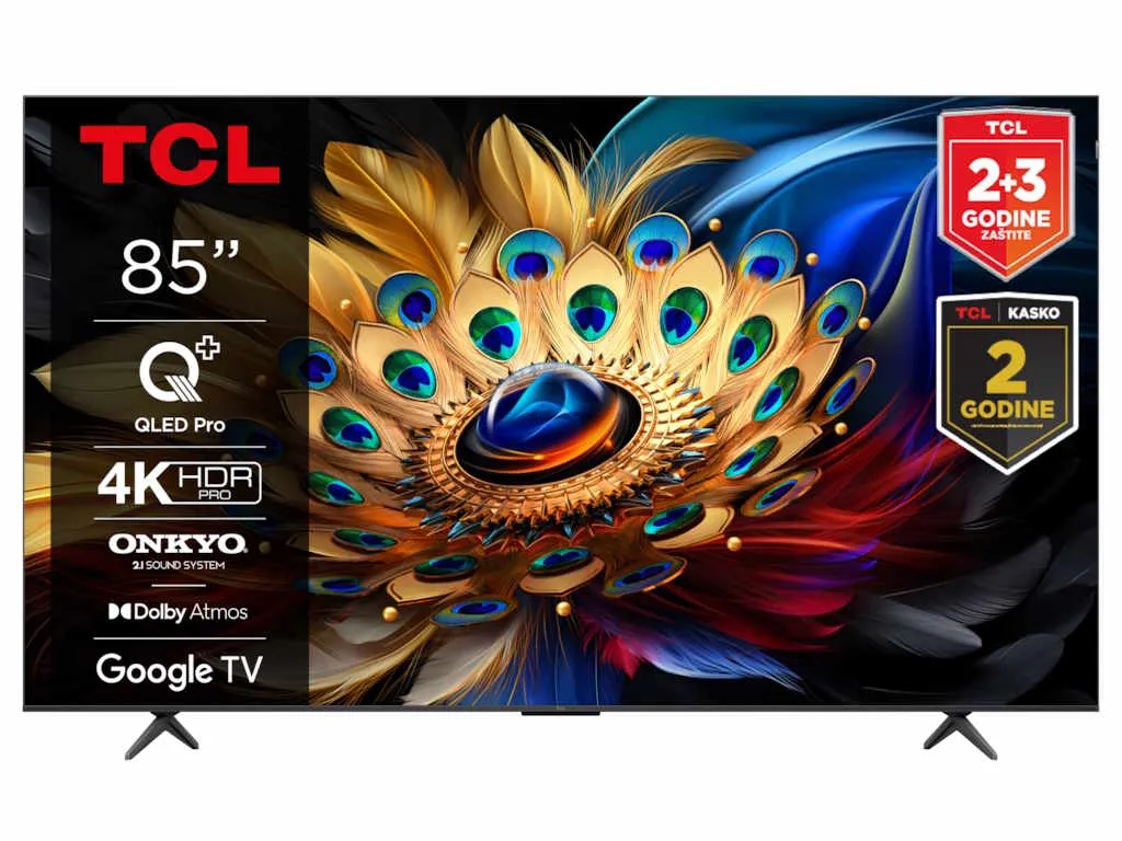 Televizor TCL 85C655/QLED/85"/4K UHD/60Hz/Google TV/crna Slika 1