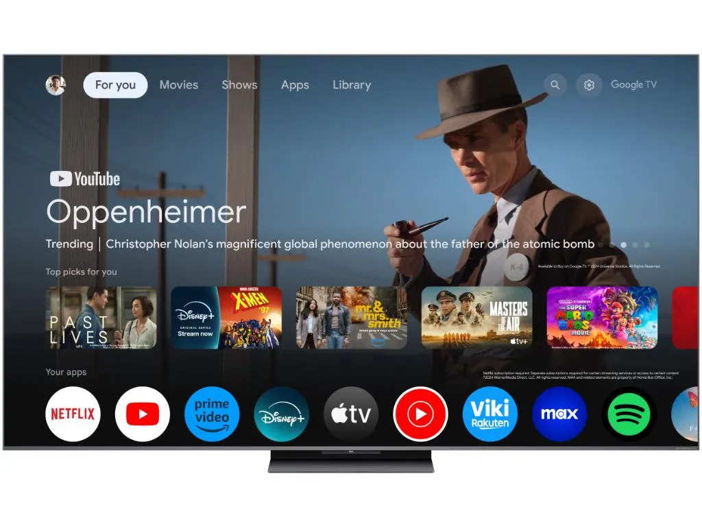Televizor TCL 85C8K/QLED-Mini LED/85"/4K UHD/144Hz/Google TV/crna Slika 1
