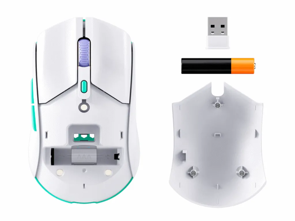 Miš HyperX Pulsefire Haste 2 Core Wls Wht/Grn/Pur/Gaming/bela Slika 4