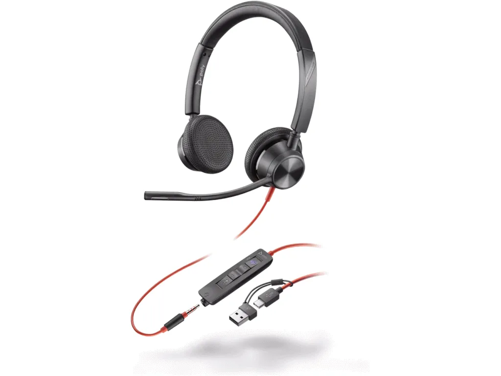 HP PSG Poly Blackwire 3325 Stereo Microsoft Teams Certified USB-C Headset +3.5mm Plug +USB-C/A Adapter (8X2 Slika 1