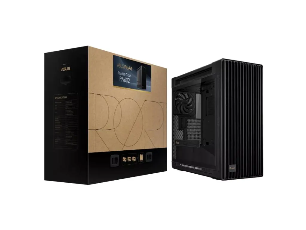 Kucište ASUS PROART PA602 WALNUT WOOD METAL PWM MODERN BLACK/ATX/E-ATX/Micro-ATX/Mini-ITX/DTX Slika 4