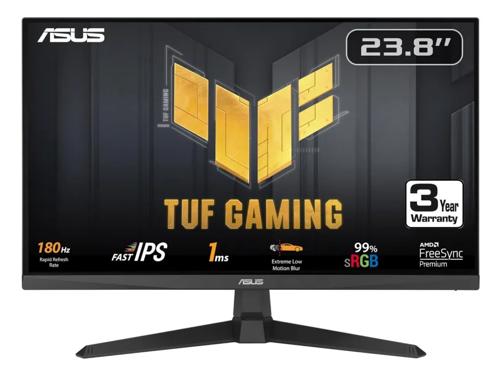 Asus Monitor ASUS TUF VG249Q3A 23.8"/IPS/1920x1080/180Hz/1ms GtG/HDMIx2,DP/freesync/VESA/zvucnici/crna Slika 3