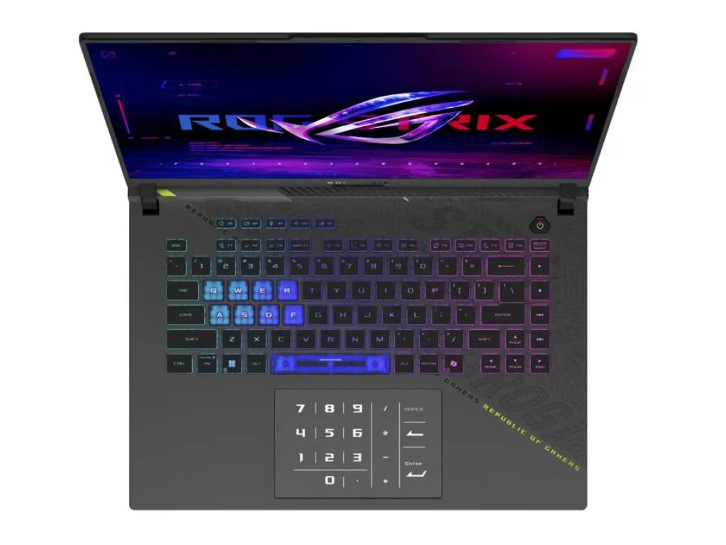 Laptop ASUS ROG Strix G16 G614PR-RV022W W11H/16"WUXGA/Ryzen 9 8940HX/32GB/1TB/5070Ti/GLAN/back/ranac Slika 4