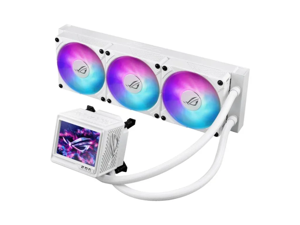 Kuler za CPU ASUS ROG RYUJIN III 360 EXTREME WHT/3x120mm/ARGB/3.5" LCD/vodeno hladenje/bela Slika 1