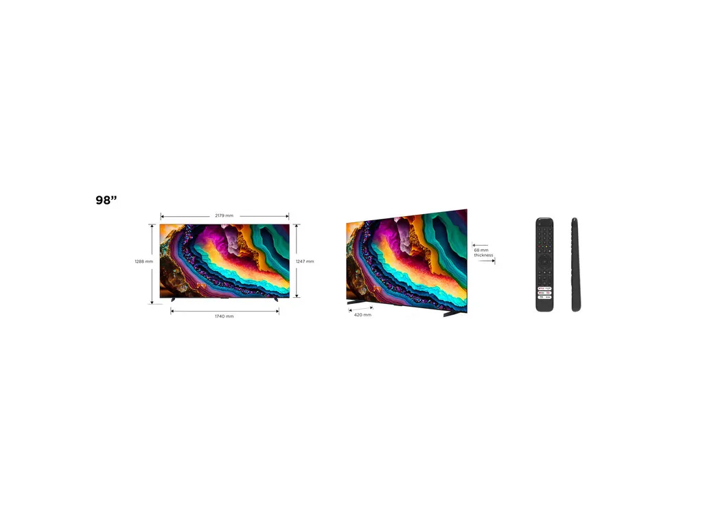 Televizor TCL 98P745/LED/98"/4K HDR/144Hz/Google TV/crna Slika 6