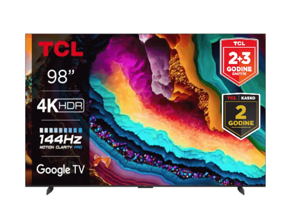 Televizor TCL 98P745/LED/98"/4K HDR/144Hz/Google TV/crna Slika 1
