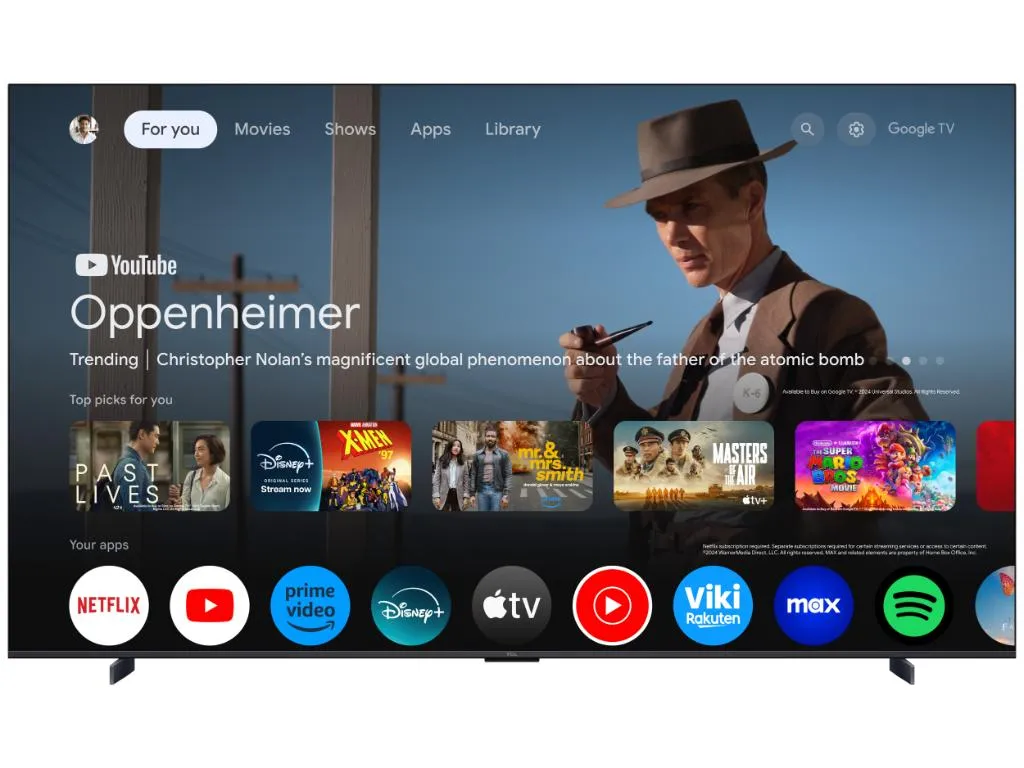 Televizor TCL 98P8K/QLED/98"/4K UHD/144Hz/Google TV/crna Slika 5