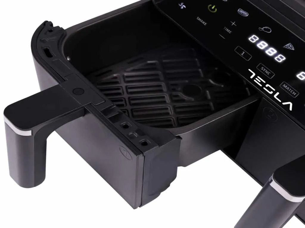 Tesla Air Fryer TESLA AF900BSD 2400W/4.5L+4.5L/digital panel/crna-inox Slika 2