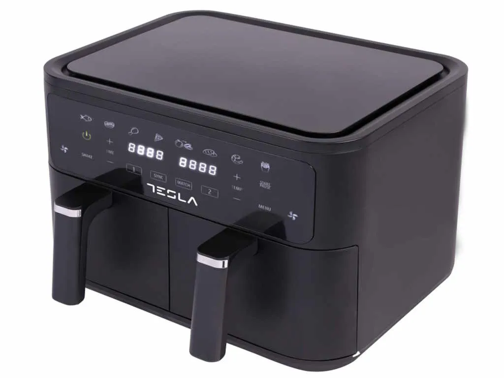 Tesla Air Fryer TESLA AF900BSD 2400W/4.5L+4.5L/digital panel/crna-inox Slika 5