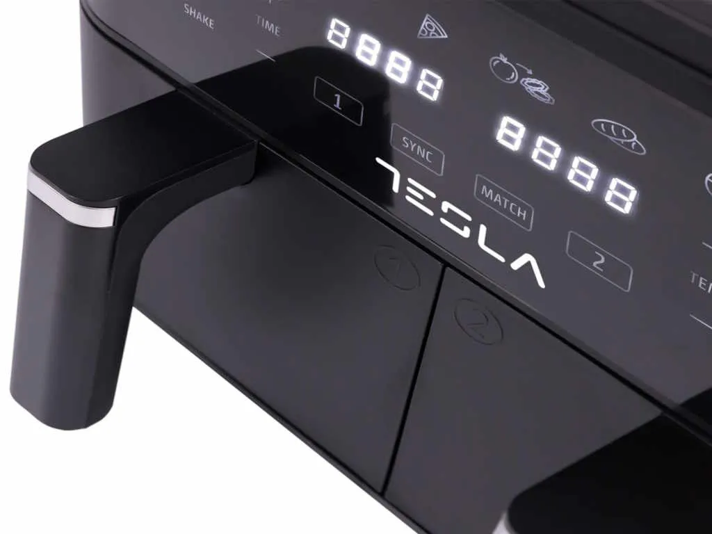 Tesla Air Fryer TESLA AF900BSD 2400W/4.5L+4.5L/digital panel/crna-inox Slika 6