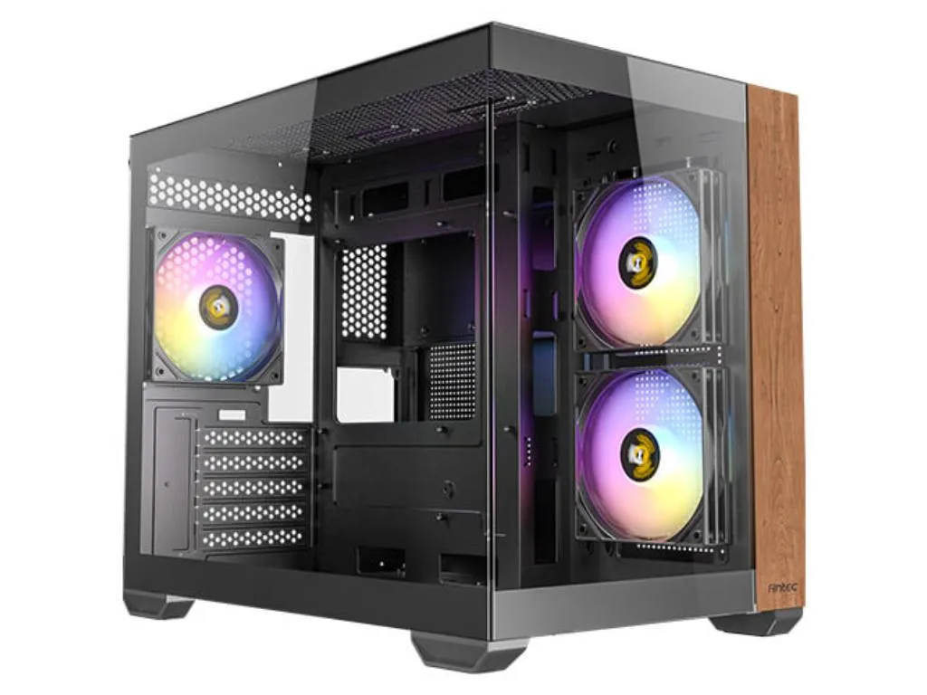 Kucište ANTEC CX600M WOOD ARGB Mini Tower/Micro-ATX/ITX/bez napajanja/kaljeno staklo/crna Slika 1