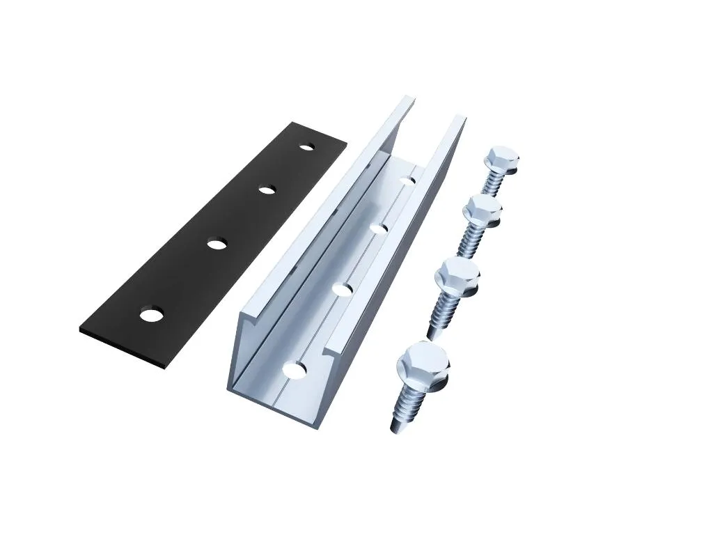 Konstrukcije za SE ANTAI za trapezni lim, mini rail, 150mm, set za 6 panela, frameless klampe Slika 1
