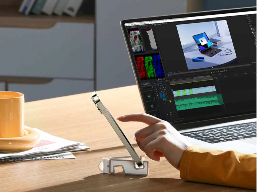 Baseus Držac za telefon BASEUS/preklopni/prenosivi/bela Slika 2