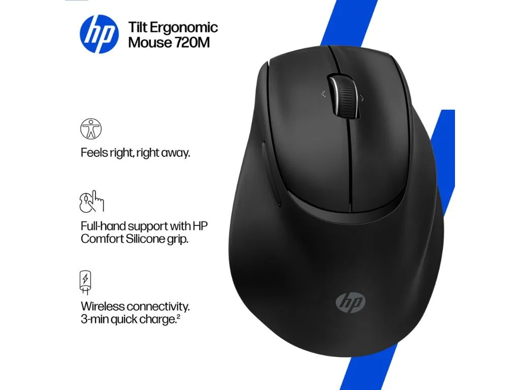 HP PSG Miš HP 720M Tilt Ergonomic/Ultra fast/Multi device/6000dpi/crna Slika 1