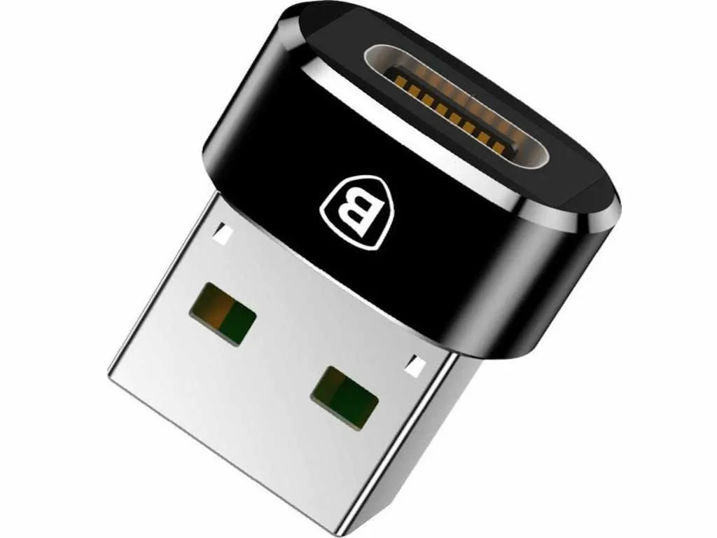 Baseus Adapter Mini BASEUS USB ženski na Type-C muški/konverter/crna Slika 1