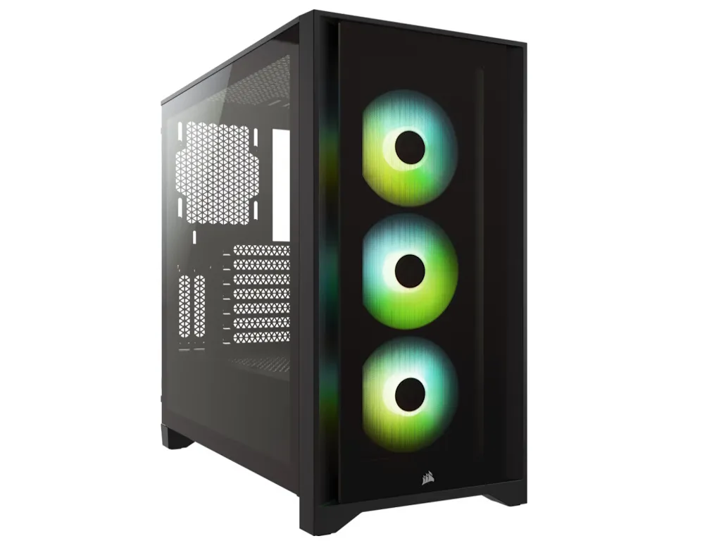 Corsair Kucište CORSAIR iCUE 4000X Mid-Tower/ATX/kaljeno staklo/bez napajanja/RGB/crna Slika 1