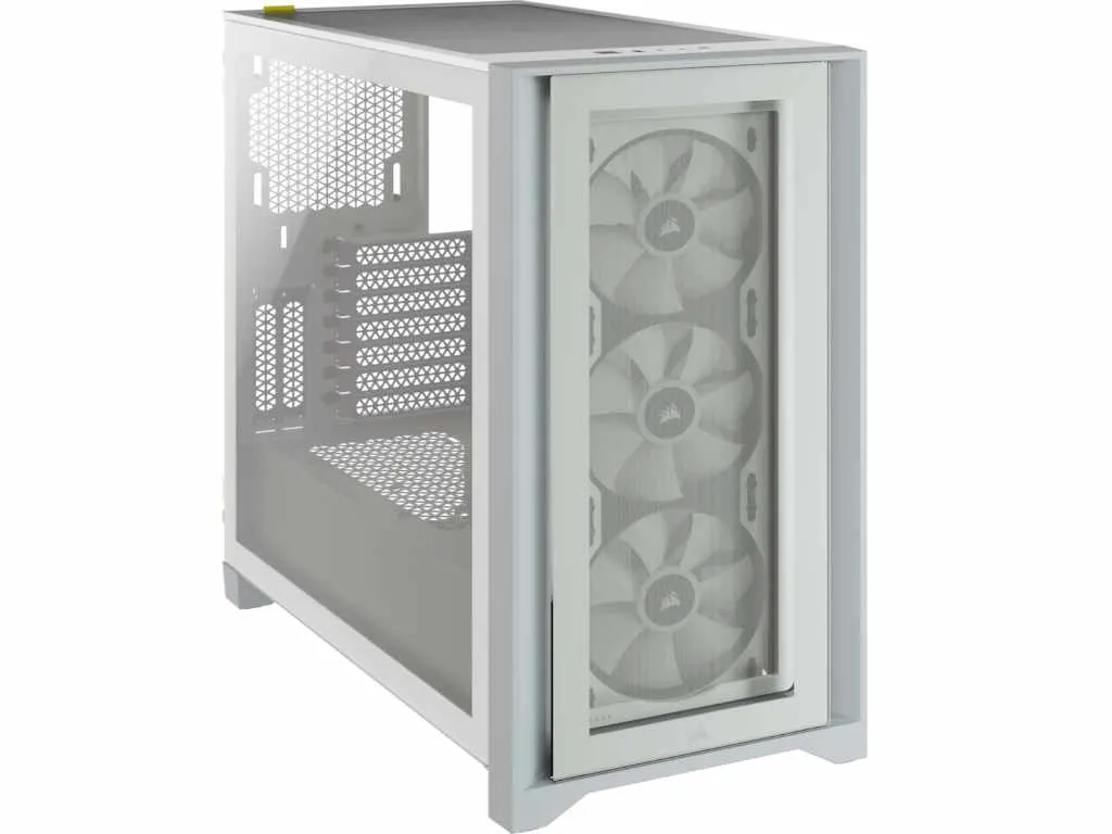 Kucište CORSAIR iCUE 4000X Mid-Tower/ATX/kaljeno staklo/bez napajanja/RGB/bela Slika 2