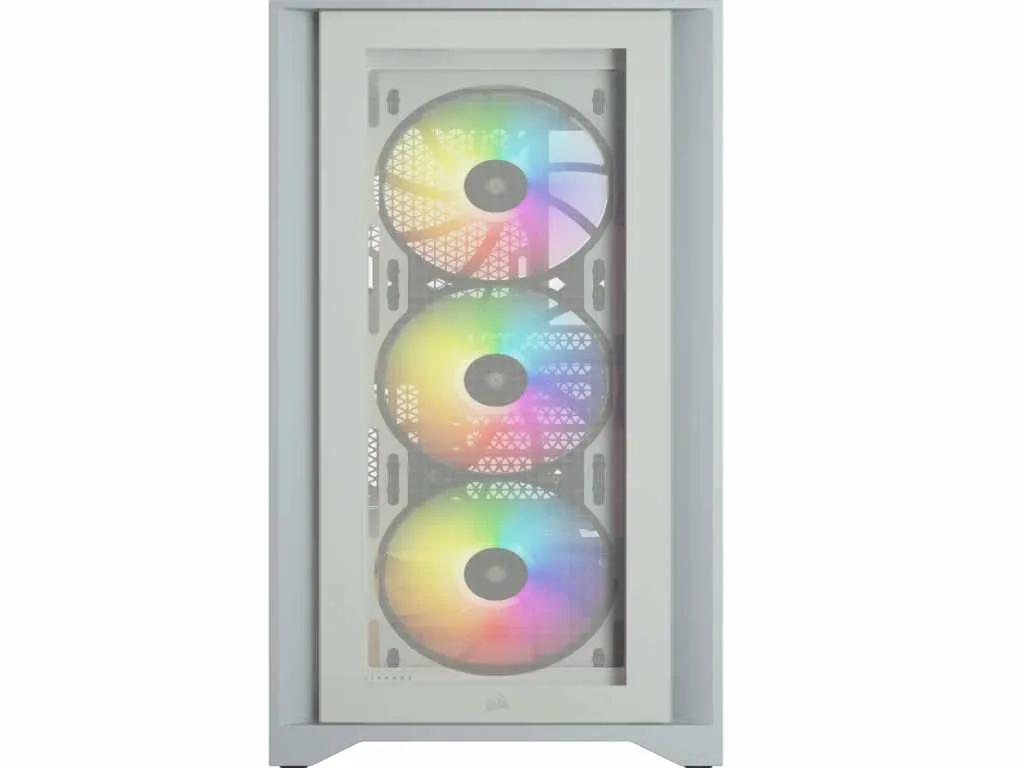 Kucište CORSAIR iCUE 4000X Mid-Tower/ATX/kaljeno staklo/bez napajanja/RGB/bela Slika 9