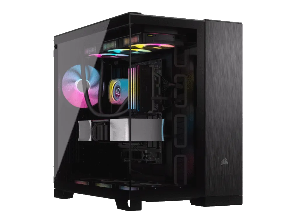 Corsair Kucište CORSAIR 6500X Mid-Tower/dve komore/kaljeno staklo/bez napajanja/crna/obsidijan aluminijum Slika 10