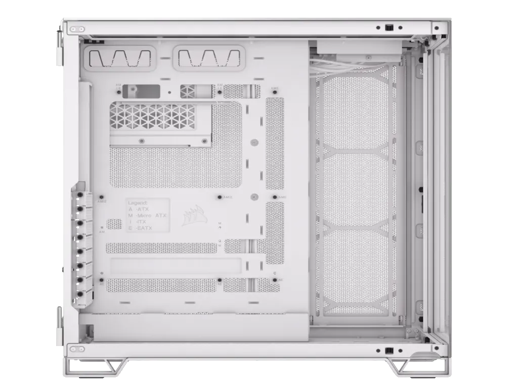 Corsair Kucište CORSAIR 6500X Mid-Tower/dve komore/kaljeno staklo/bez napajanja/bela/saten sivo aluminijum Slika 10