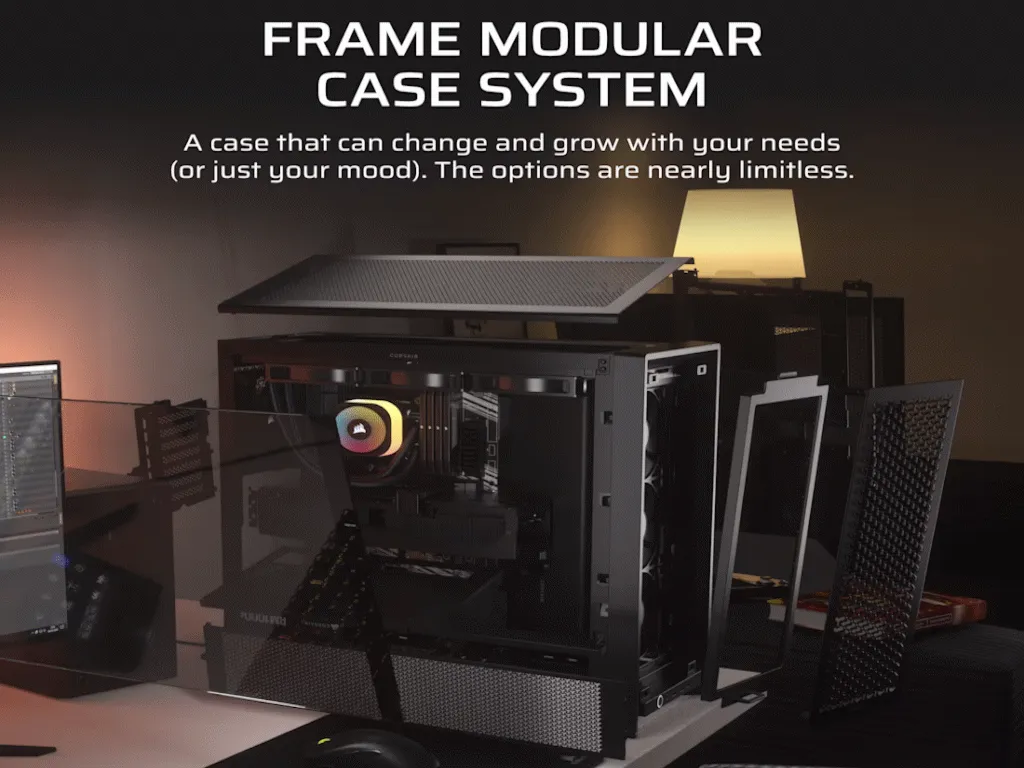 Kucište CORSAIR FRAME 4000D RS Mid-Tower/ATX/kaljeno staklo/bez napajanja/crna Slika 8