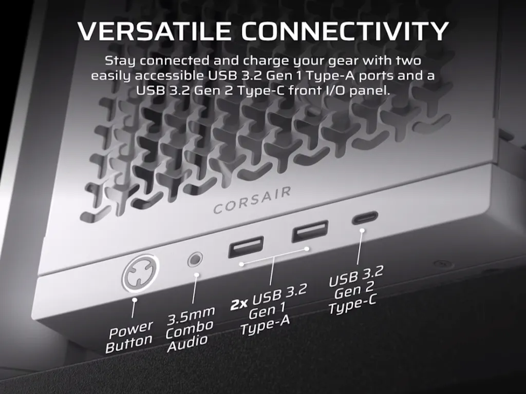 Kucište CORSAIR FRAME 4000D RS Mid-Tower/ATX/kaljeno staklo/bez napajanja/bela Slika 10