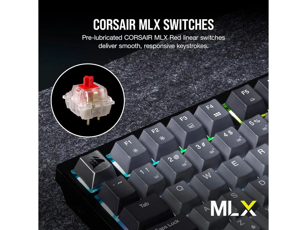 Tastatura CORSAIR K65 Plus bežicna/mehanicka/CH-91D401L-NA/gaming/RGB/crna Slika 3