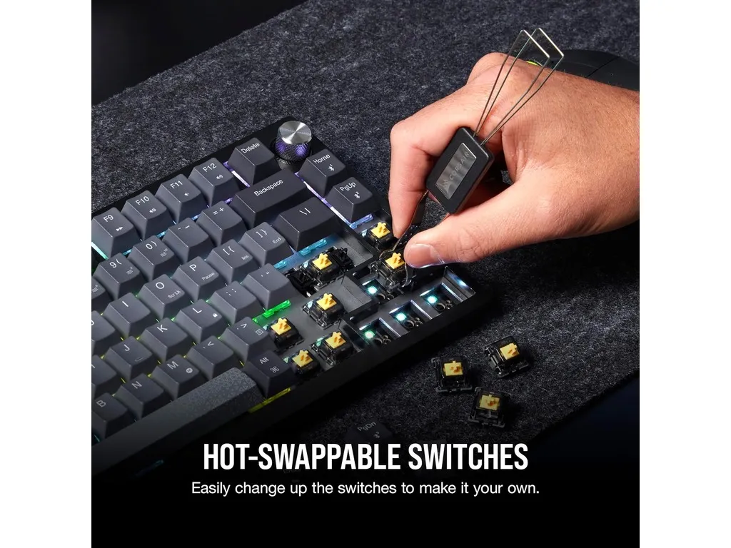 Tastatura CORSAIR K65 Plus bežicna/mehanicka/CH-91D401L-NA/gaming/RGB/crna Slika 2