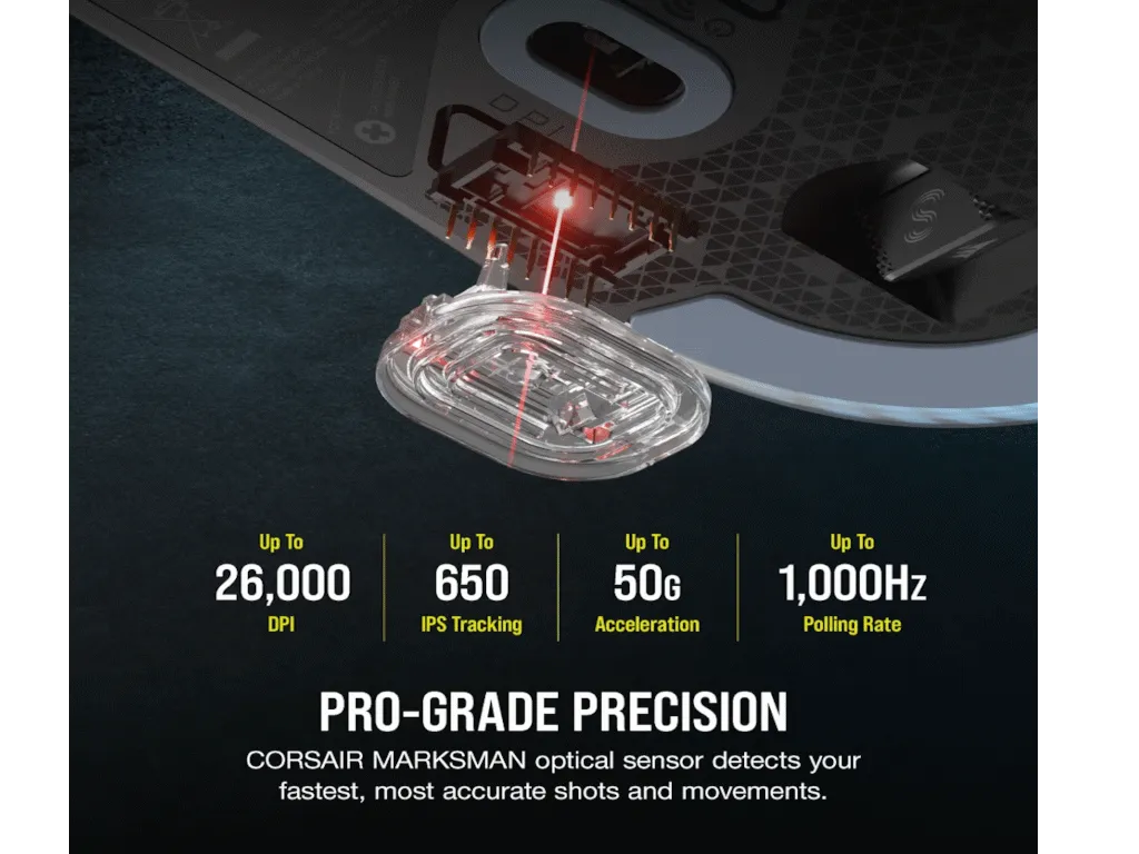 Corsair Miš CORSAIR M75 bežicni/CH-931D010-EU/RGB/gaming/crna Slika 13