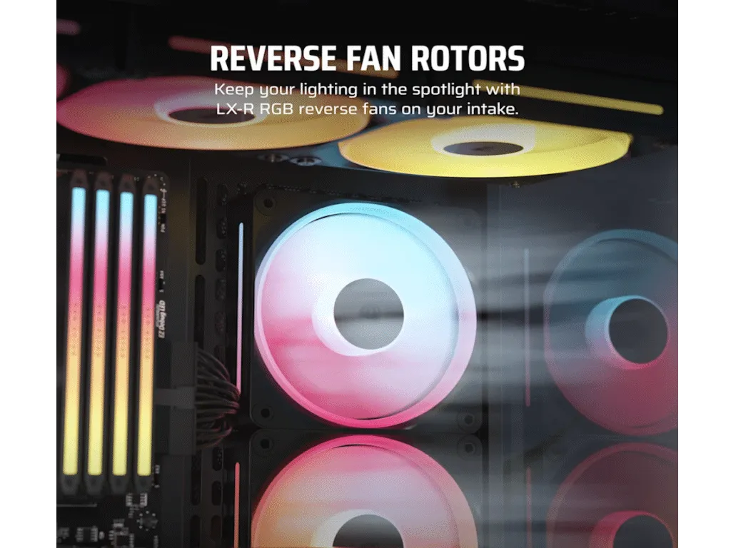 Corsair Kuler za PC CORSAIR iCUE LINK LX120-R/RGB/120mm/single fan/crna Slika 4