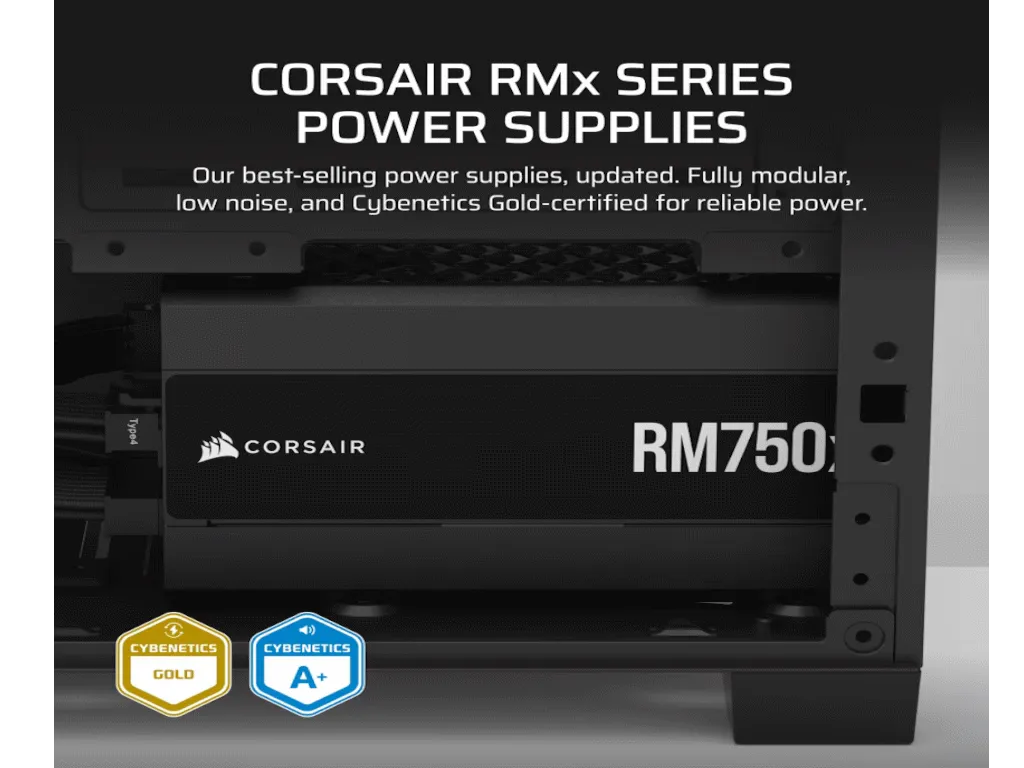 Corsair NAPAJANJE CORSAIR RM750x 750W/ATX 3.1/80+GOLD/modularno/CRNA Slika 2