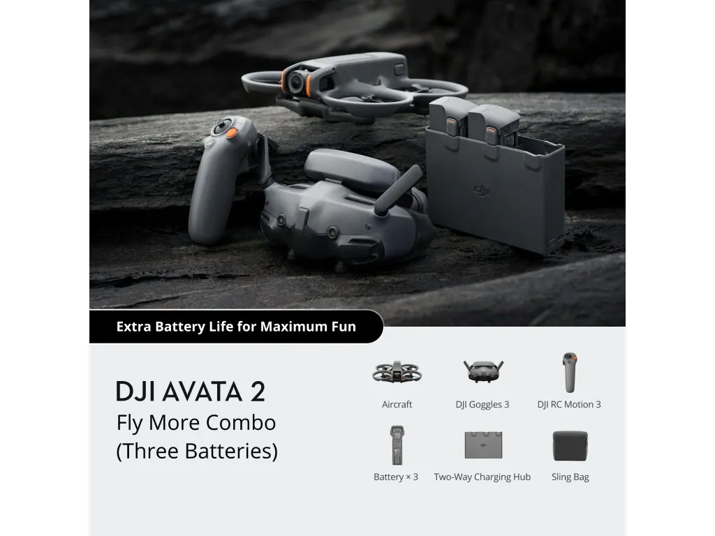 Dron DJI Avata 2 Fly More Combo (Three Batteries) Slika 1