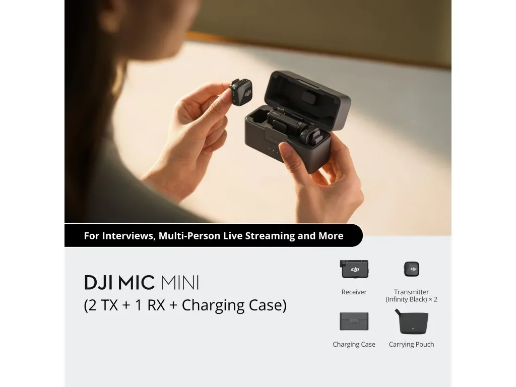 Mikrofon DJI Mic Mini (2 TX + 1 RX + Charging Case) Slika 2
