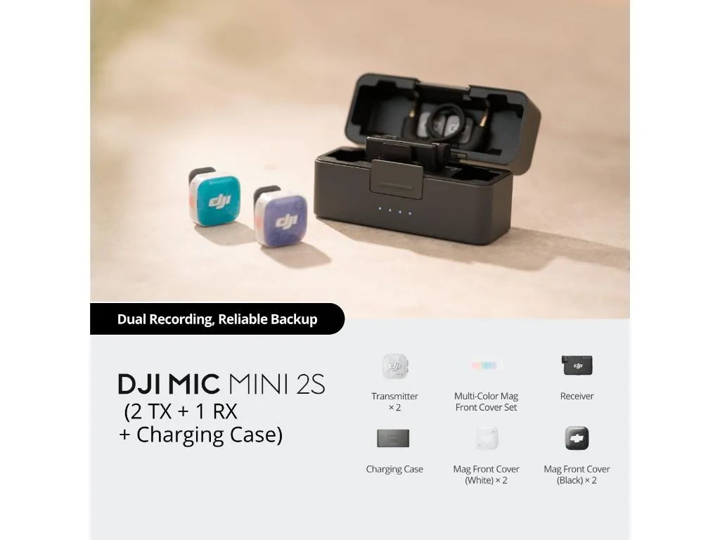 Mikrofon DJI Mic Mini 2S (2 TX + 1 RX + Charging Case) Slika 2