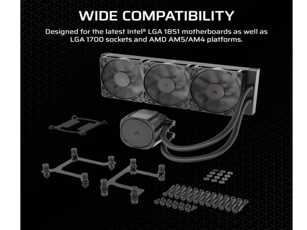 Corsair Kuler za CPU CORSAIR NAUTILUS 360 RS/360mm/triple fan/vodeno hladenje/crna Slika 2
