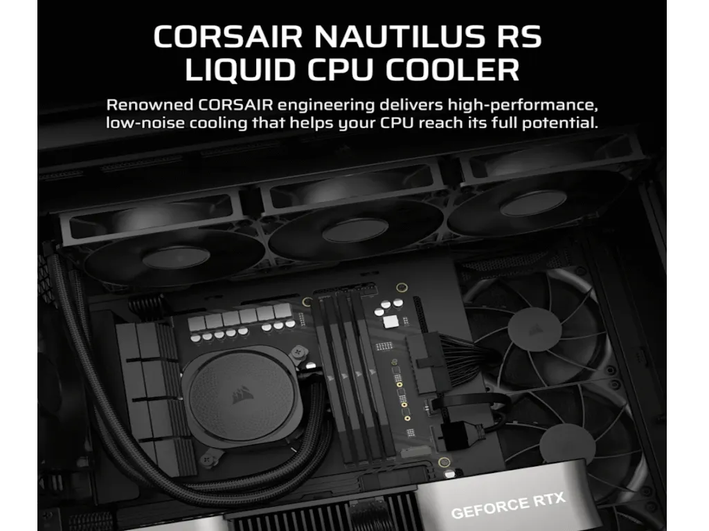 Corsair Kuler za CPU CORSAIR NAUTILUS 360 RS/360mm/triple fan/vodeno hladenje/crna Slika 4