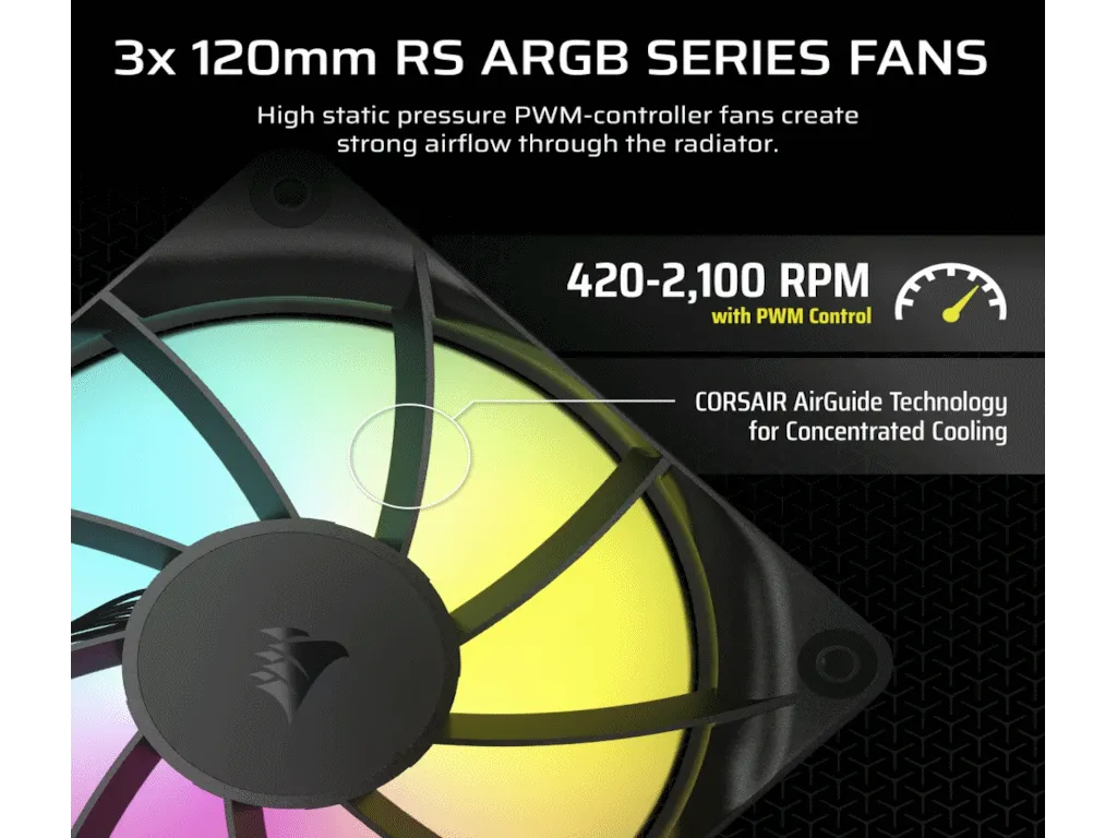 Corsair Kuler za CPU CORSAIR NAUTILUS 360/ARGB/360mm/triple fan/vodeno hladenje/crna Slika 1