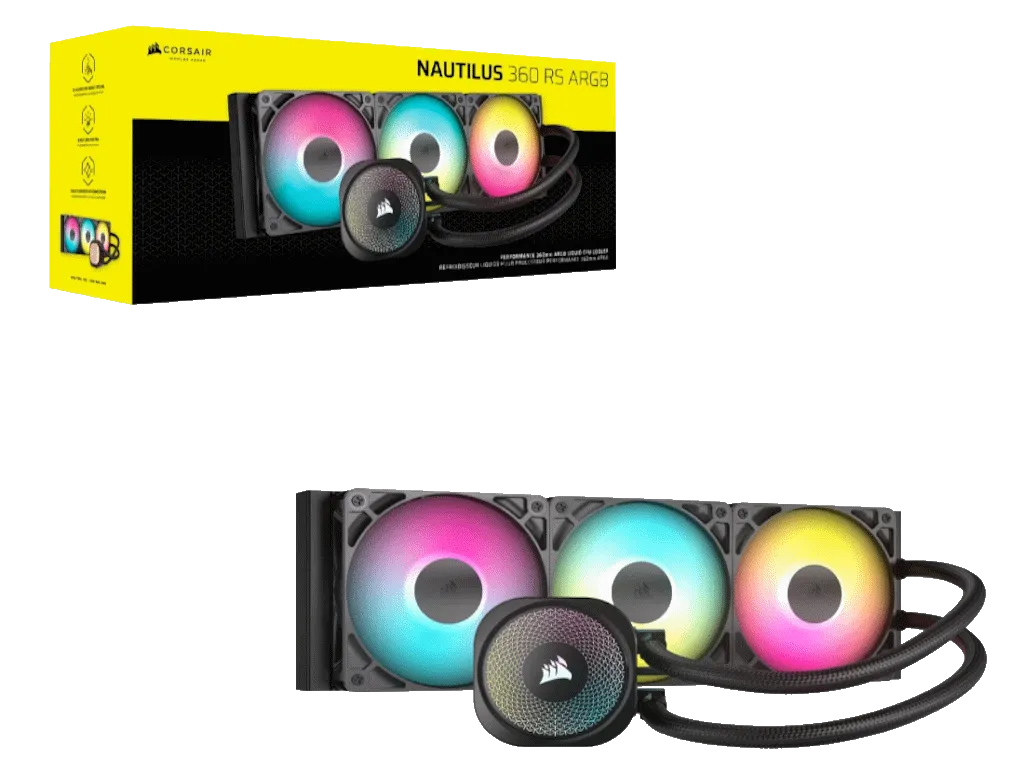 Corsair Kuler za CPU CORSAIR NAUTILUS 360/ARGB/360mm/triple fan/vodeno hladenje/crna Slika 4