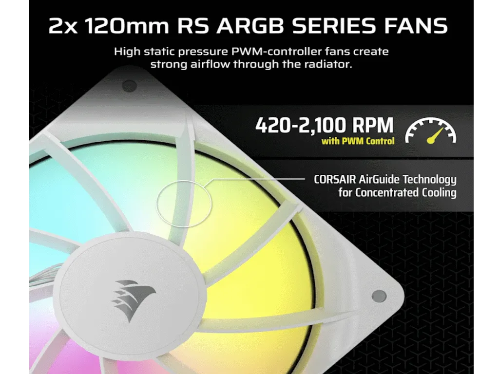 Corsair Kuler za CPU CORSAIR NAUTILUS 240 RS/ARGB/240mm/dual fan/vodeno hladenje/bela Slika 3