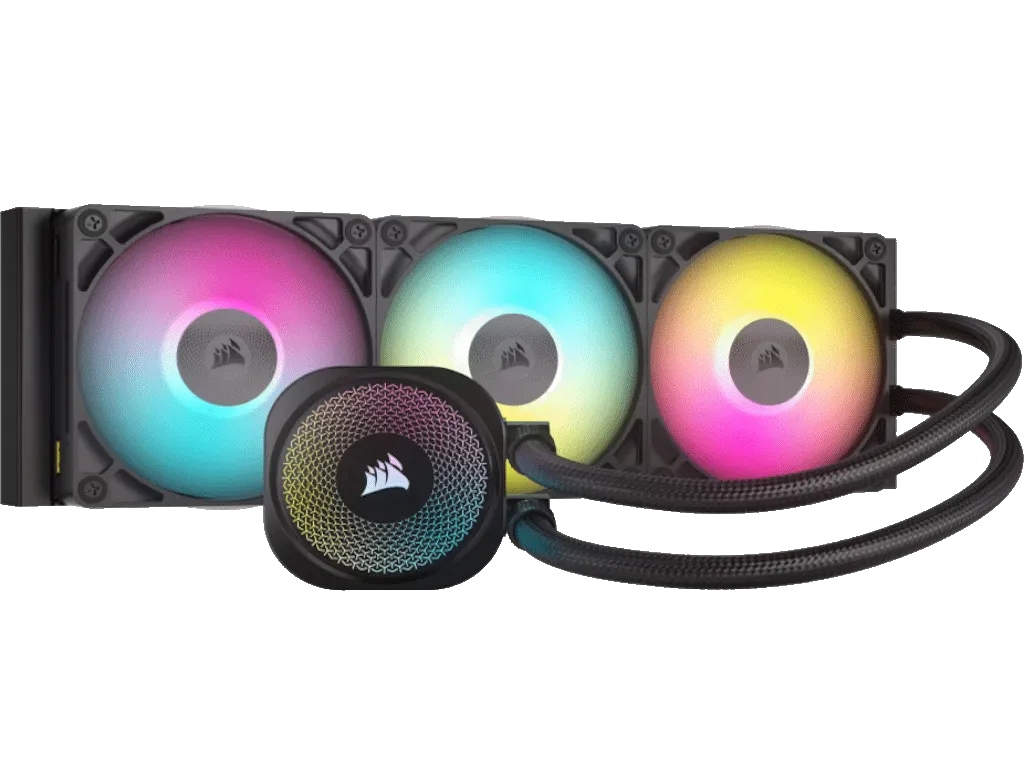 Corsair Kuler za CPU CORSAIR iCUE LINK TITAN 360 RX/RGB/AIO/360mm/triple fan/vodeno hladenje/crna Slika 3