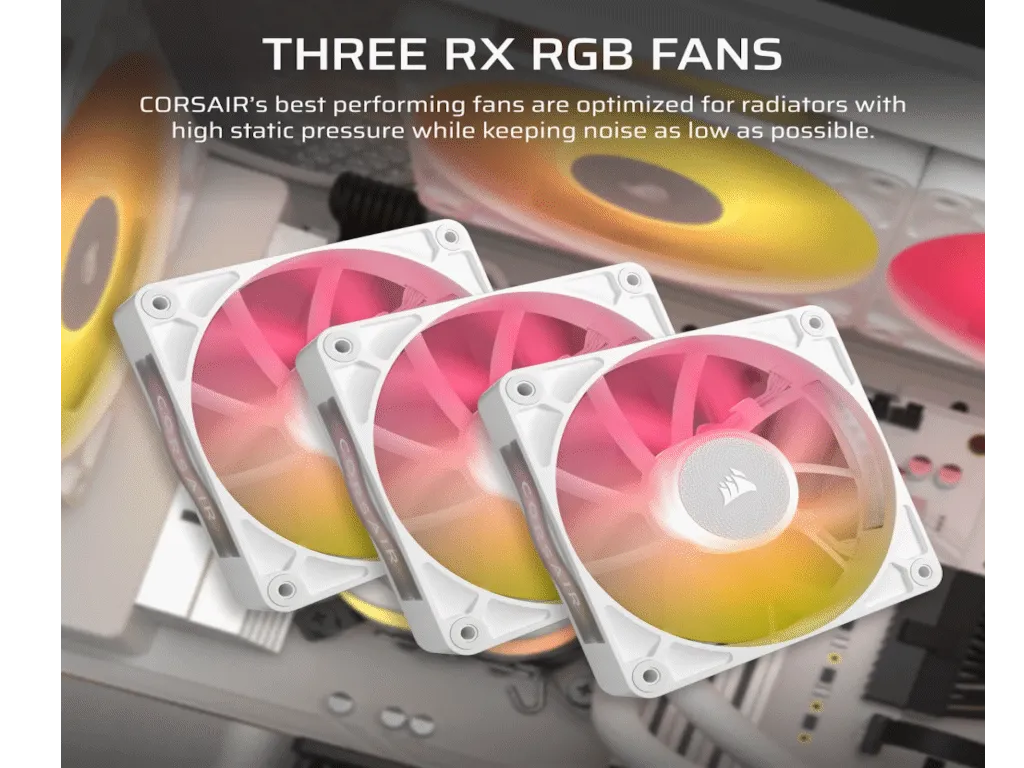 Corsair Kuler CORSAIR iCUE LINK TITAN 360 RX RGB/AIO/360mm/vodeno hladenje/bela Slika 3
