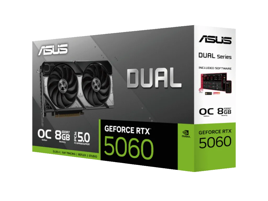 Asus Graficka karta ASUS DUAL RTX 5060 NVD/8GB/GDDR7/128bit/crna Slika 3