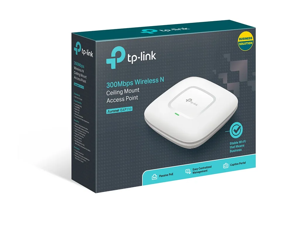 TP-Link Acces point TP-LINK EAP110 Wi-Fi/N300/300Mbps/POE/1xLAN/2x interna antena Slika 2